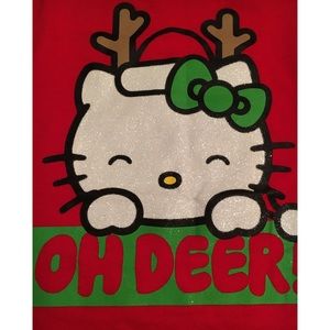 NWT Hello Kitty Sparkly Christmas Long Sleeve Top